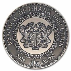 2024 République du Ghana 1 kilo Collection de Mandala en argent Dragon SKU#285758