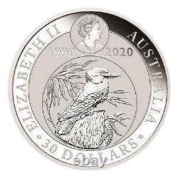 30e Anniversaire 1 Kilo Argent 9999 Perth Mint 2020 Kookaburra Pièce de Monnaie en Bullion