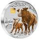 Année 2021 De L’ox 1 Kilo. 9999 Silver Coin Australie Avec 1g Gold Privy Mark