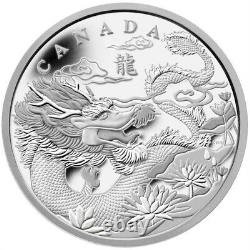 Année Du Dragon 2012 Canada 250 $ Pièce En Argent Fin Kilo