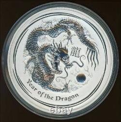 Année Du Dragon Australie 2012 1 Kilo Pure Silver Bu Coin Perth Mint