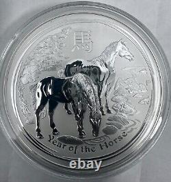 Année du Cheval 2014 Kilo Australie $30 en argent dans une capsule