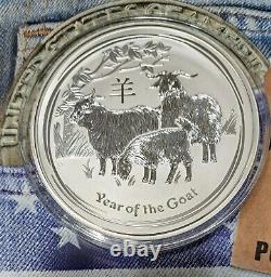 Année du mouton 2014 Australie - Pièce en argent fin d'1 kilo