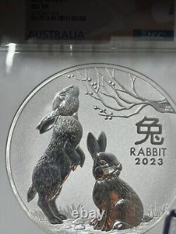 Année lunaire 2023 du Lapin 1 kilo d'argent pièce de 30 $ NGC MS70