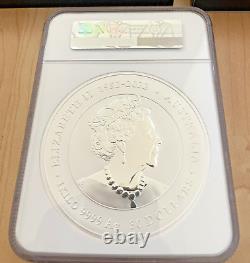 Année lunaire australienne 2024 de la DRAGON 1 kilo d'argent 1g d'or Privy OGP NGC MS70