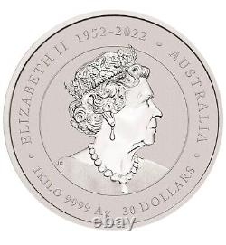 Année lunaire australienne 2024 de la DRAGON 1 kilo d'argent 1g d'or Privy OGP NGC MS70