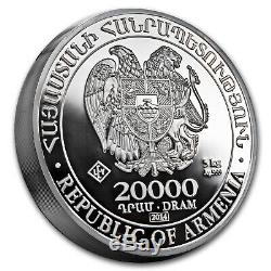 Arménie 5 Kilos D'argent 20000 Drams Noahs Ark (débraillé) Sku # 82586