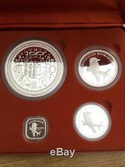 Australian Kookaburra Silver Proof 5 Coin Kilo Collection Très Limité De 350