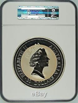 Australie 1994 Grand Silver Coin 30 Dollars Kookaburra Oiseaux Kilo KG Ngc Ms68