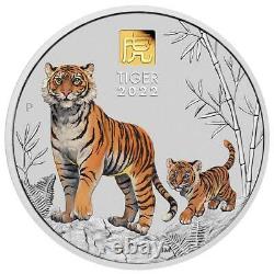 Australie 30 Dollars 2022-année Du Tigre (3.) Lunar Iii. 1 Kilo Argent St