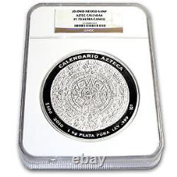 Calendrier aztèque en argent de 1 kilo de 2010 au Mexique, PF-70 NGC