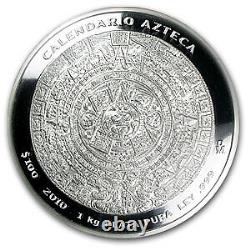 Calendrier aztèque en argent de 1 kilo de 2010 au Mexique, PF-70 NGC