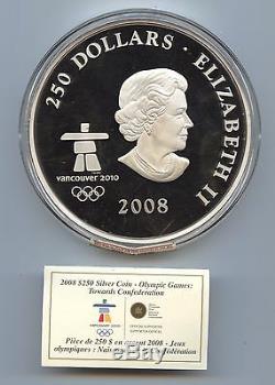 Canada 2008 $ 250 Coin Olympique (# 889) Ngc Pf69 Ultra Cameo. Kilo D'argent Pur