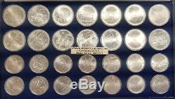 Canada Montréal 76 Unc 5 + 10 Dollars 1974 1975 1976 Silver Set 28 Coins 1 Kilo