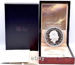 Épreuve en argent fin de 1 kg 2019 £500 Britannia Royal Mint COA + Boîte