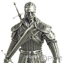 Geralt From Rivia White Wolf Witcher Book 1 KG Kilo Argent Coin 50$ Niue 2021