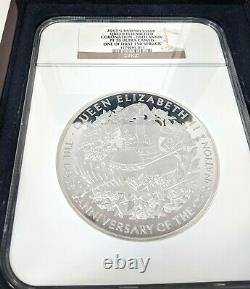Grande-bretagne Argent Kilo Queens Couronnement 60e Anniv Ngc Pf70 Rare Coin 2013