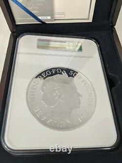 Grande-bretagne Argent Kilo Queens Couronnement 60e Anniv Ngc Pf70 Rare Coin 2013