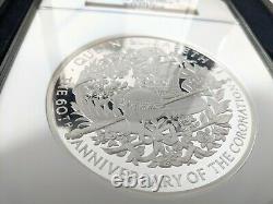 Grande-bretagne Silver Kilo Queens Coronation 60e Anniv Ngc Pf70 Rare Coin 2013