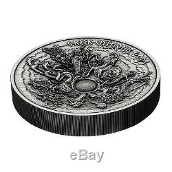 Grecques Chthonic Dieux Silver Coin Antiqued Samoa 2017