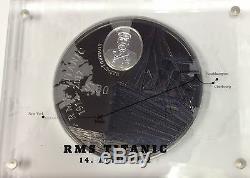 Îles Vierges Britanniques Rare 2012 Grand 1 Kilo Silver Coin Titanic 1912-2012
