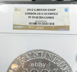 Jeux Olympiques De Londres 2012 500 Livres. 999 Silver Kilo Coin Ngc Pf 70 Ultra Cameo Mint