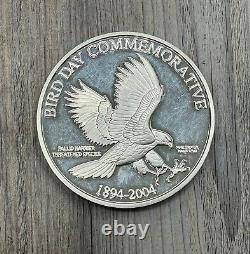 Journée commémorative des oiseaux du Libéria 2004 Pièce en argent pur de 9999 $200 preuve demi-kilo.