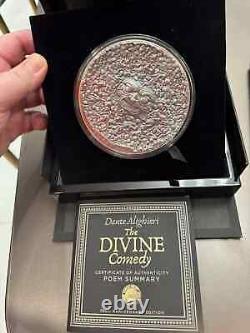 La Divine Comédie Inferno Dante Alighieri Pièce d'argent d'1 kilo CFA Cameroun 2021