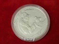 Lot De 2 2011 Australian Koala 1 Oz & 1 Kilo 999 Fine Silver Coins En Capsule