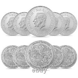 Lot de 10 pièces d'argent Phoenix de 1 kilo de Niue 2024.999 Fine