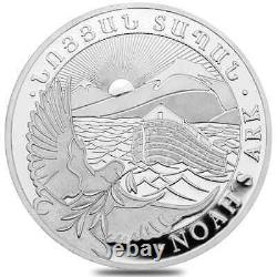 Lot de 5 pièces d'argent de 1 kilo Arche de Noé 2023 Arménie 10000 Dram BU