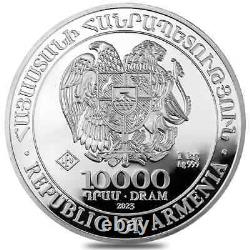 Lot de 5 pièces d'argent de 1 kilo Arche de Noé 2023 Arménie 10000 Dram BU
