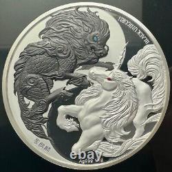 Médaille Unicorn Noir d'argent Chine 1 Kilo 2022 NGC PF-70 UCAM FDOI