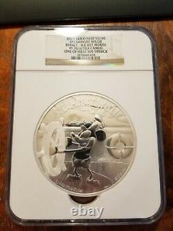 Mickey Mouse Disney Steamboat Willie 2015 1kilo Niue $100 Silver Coin Pf 70 Uc