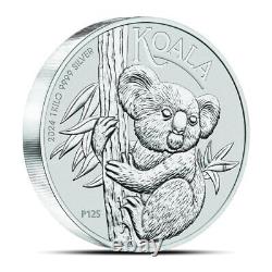 Monnaie en argent Koala de 1 kilo Australie Perth 2024 (Qualité BU)