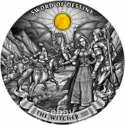 Niue 2020 The Witcher Sword Of Destiny 50 $ Pièce D’argent 1 Kilo
