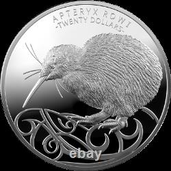 Nouvelle-zélande 2020 20$ Brown Kiwi Kilo 1 KG 999.9 Silver Coin. Édition Limitée