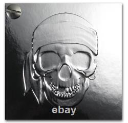 Palau Pirate'big Skull' 1/2 Kilo (500 Grammes). 999 Argent (500 Mintage) Ogp