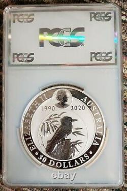 Pcgs Ms70 2020 Kookaburra. 9999 Argent Kilo Coin Australie 1 $ Finest Pop Connu 1