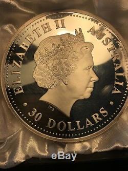 Perth Mint Australie $ 30 Lunar Pig 2007 1 KG Kilo. 999 Silver Coin (100 Frappées)