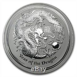 Perth Mint Australie $ Série 30 Lunar II Dragon 2012 1 KG Kilo. 999 Silver Coin
