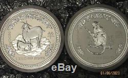 Perth Mint Lunar Series I Kilo Coin 12 Set Pc. Une Fois Dans Une Acquisition À Vie