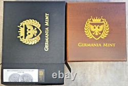 Pièce d'argent Lady Germania de 1 kilo (32,15 onces) de 2023, non circulée (BU), seulement 100 exemplaires frappés et disponibles en main.