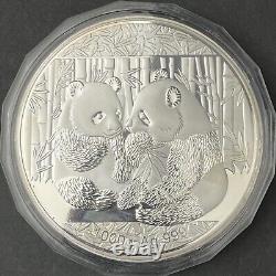 Pièce d'argent commémorative de 1 kilo en argent pur 999 Panda chinois de 2015 avec boîte et certificat d'authenticité (COA)