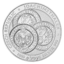 Pièce d'argent d'1 kilo de 80 dollars Thaler République Tchèque 2023 en capsule Niue Czech Mint