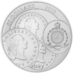 Pièce d'argent d'1 kilo de 80 dollars Thaler République Tchèque 2023 en capsule Niue Czech Mint