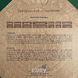 Pièce d'argent d'1 kilo de la Calendrier aztèque du Mexique de 2022, FAIBLE TIRAGE de 200 exemplaires #010