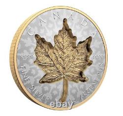 Pièce d'argent d'une feuille d'érable Canada 2024 de 1 250 $ Super Incuse Reverse Proof