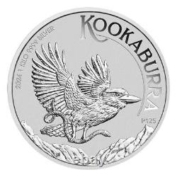 Pièce d'argent de 1 kilo Perth Kookaburra 2024 (BU)