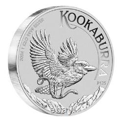 Pièce d'argent de 1 kilo Perth Kookaburra 2024 (BU)